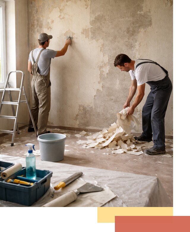 Снятие старых обоев в Канске быстро и качественно