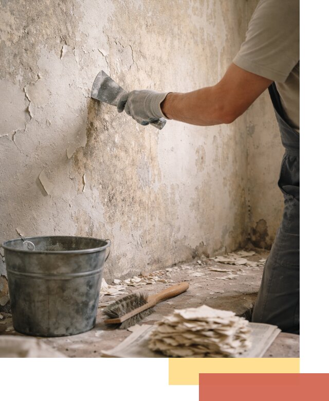 Удаление старой краски со стен в Канске качественно и быстро