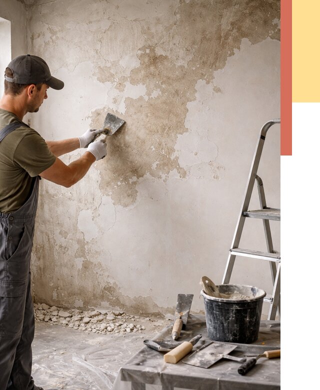 Снятие старой шпаклевки в Канске от 2022 руб. — быстро и недорого | ОТДЕЛОЧНИК-Кнс