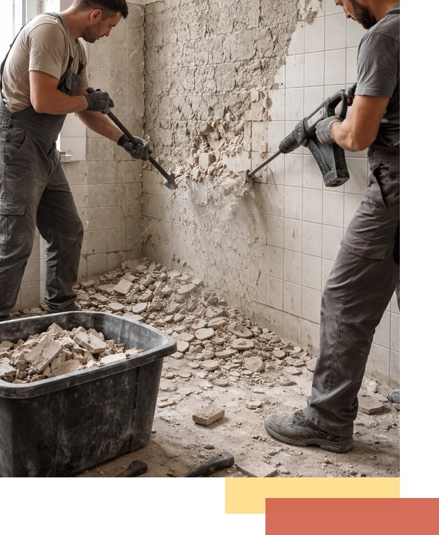 Демонтаж плитки со стен в Канске быстро и аккуратно