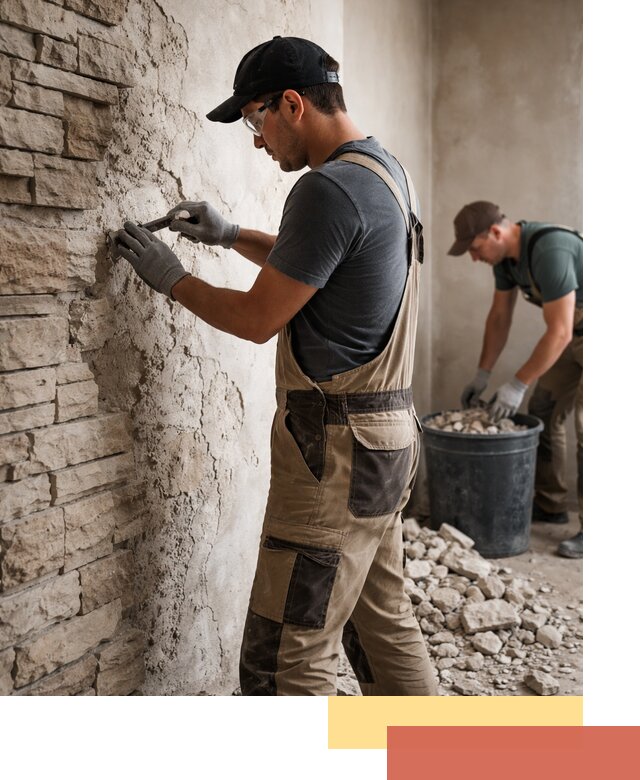 Демонтаж декоративного камня в Канске профессионально и безопасно