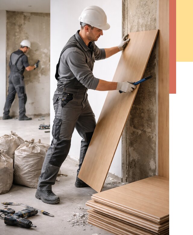 Демонтаж стеновых панелей в Канске от 3825 руб. за м² быстро и недорого | ОТДЕЛОЧНИК-Кнс