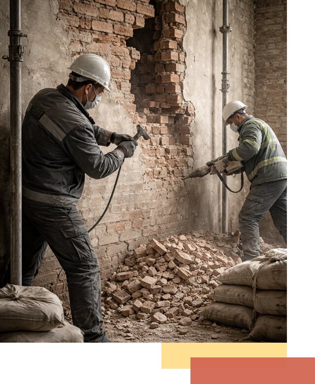 Демонтаж кирпичных стен в Канске быстро и безопасно