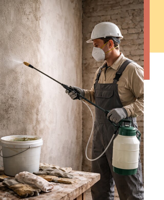 Антисептическая обработка стен в Канске от 1311 руб. — быстро и недорого | ОТДЕЛОЧНИК-Кнс