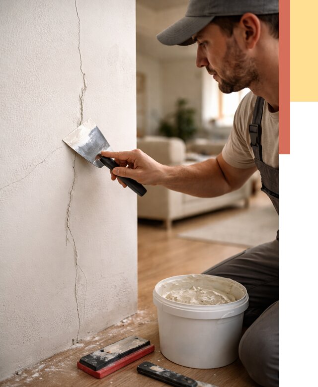 Заделка трещин и сколов в Канске от 2678 руб. — быстро и недорого | ОТДЕЛОЧНИК-Кнс