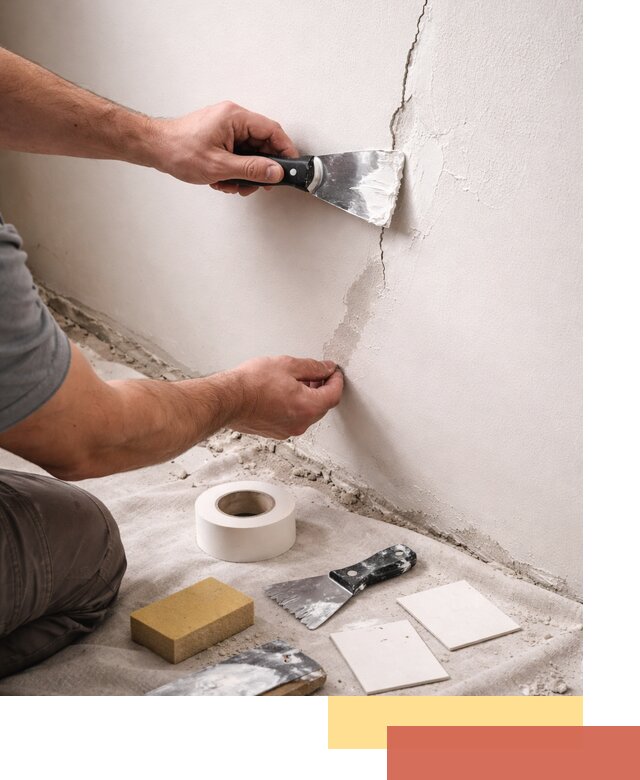 Заделка трещин и сколов в стенах и потолках в Канске