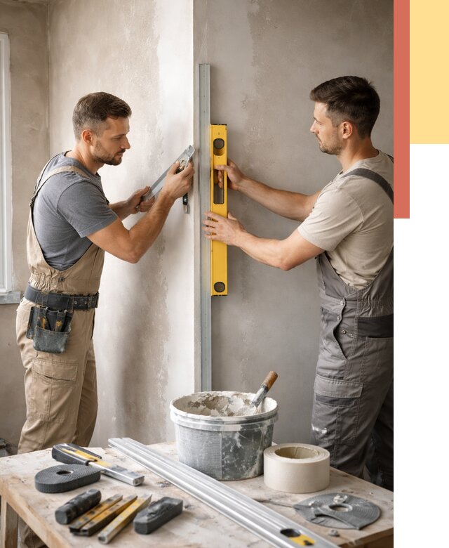 Выведение углов стен в Канске от 2022 руб. быстро и недорого | ОТДЕЛОЧНИК-Кнс