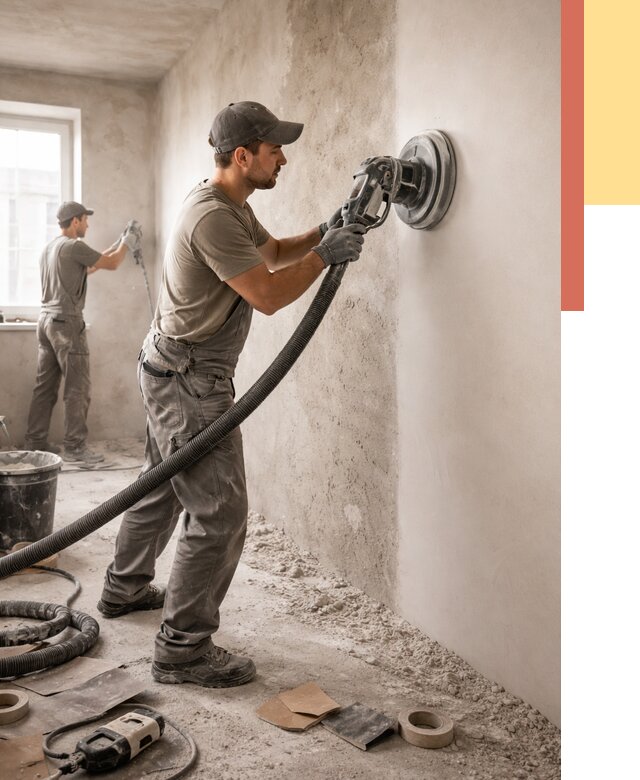 Шлифовка стен в Канске от 1311 руб/м2 — быстро и недорого | ОТДЕЛОЧНИК-Кнс