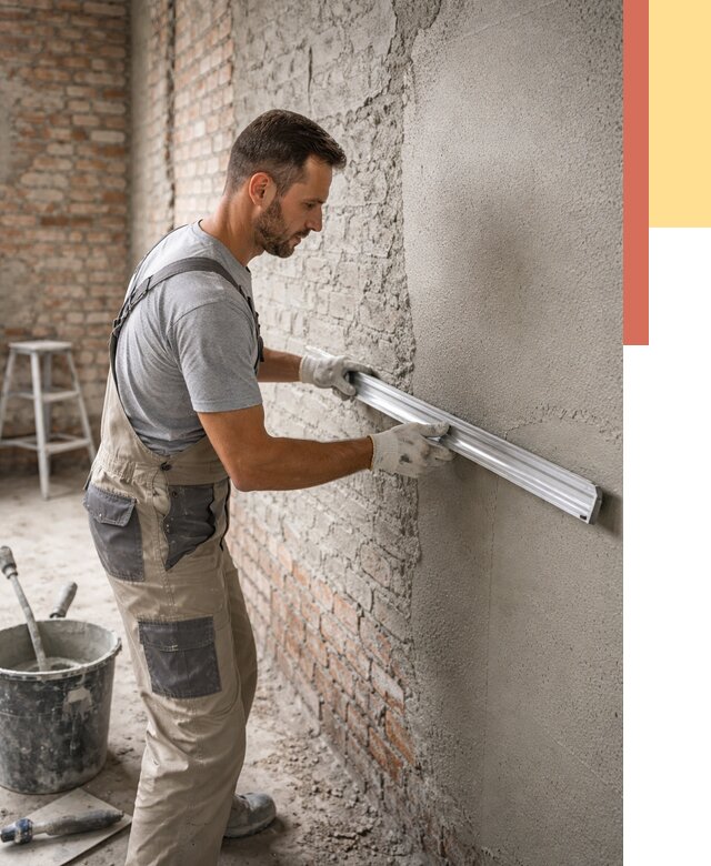 Штукатурка кирпичных стен в Канске от 4918 руб/м2 — быстро и недорого | ОТДЕЛОЧНИК-Кнс