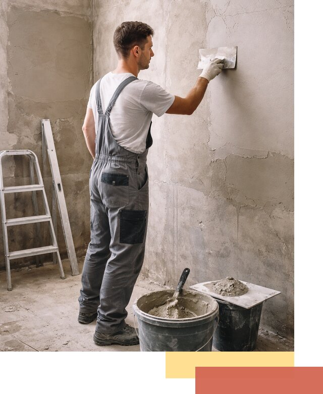 Штукатурка стен в ванной под ключ в Канске