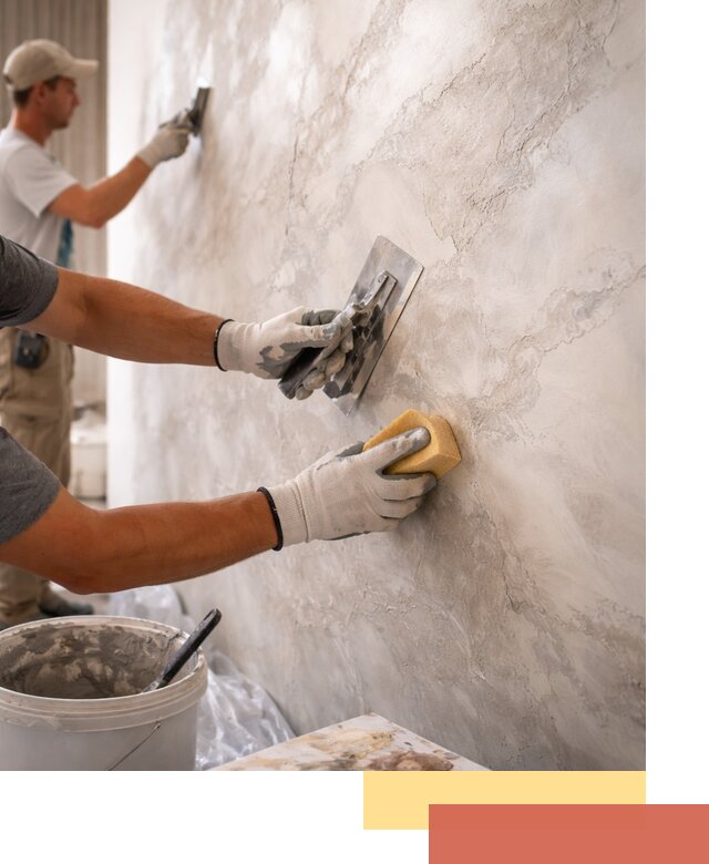 Декоративная штукатурка под мрамор в Канске для стен и потолков