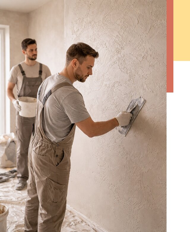 Фактурная штукатурка стен в Канске от 4590 руб./м² — заказать под ключ | ОТДЕЛОЧНИК-Кнс