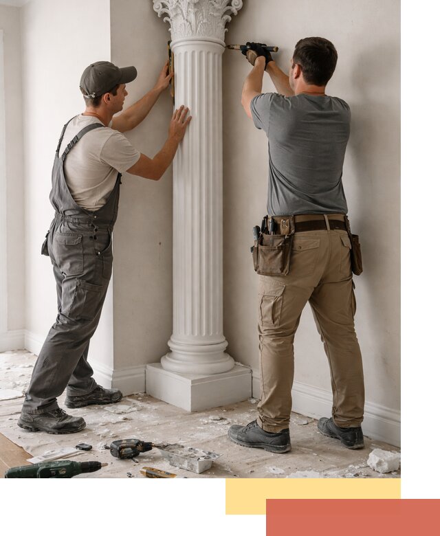 Установка декоративных колонн в Канске под ключ