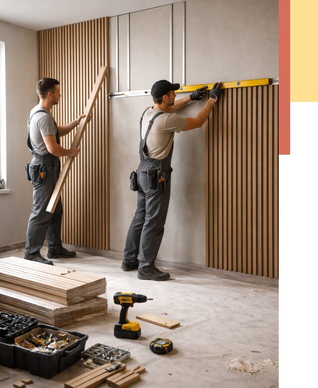 Монтаж реечных панелей на стены в Канске от 1311 руб. — быстро и недорого | ОТДЕЛОЧНИК-Кнс