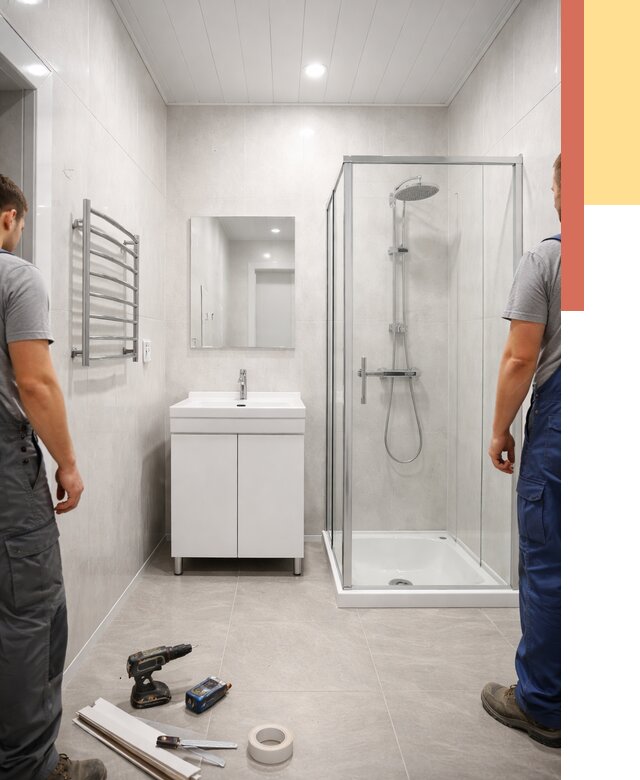 Отделка ванной комнаты панелями ПВХ в Канске от 4918 руб. за м2 | ОТДЕЛОЧНИК-Кнс