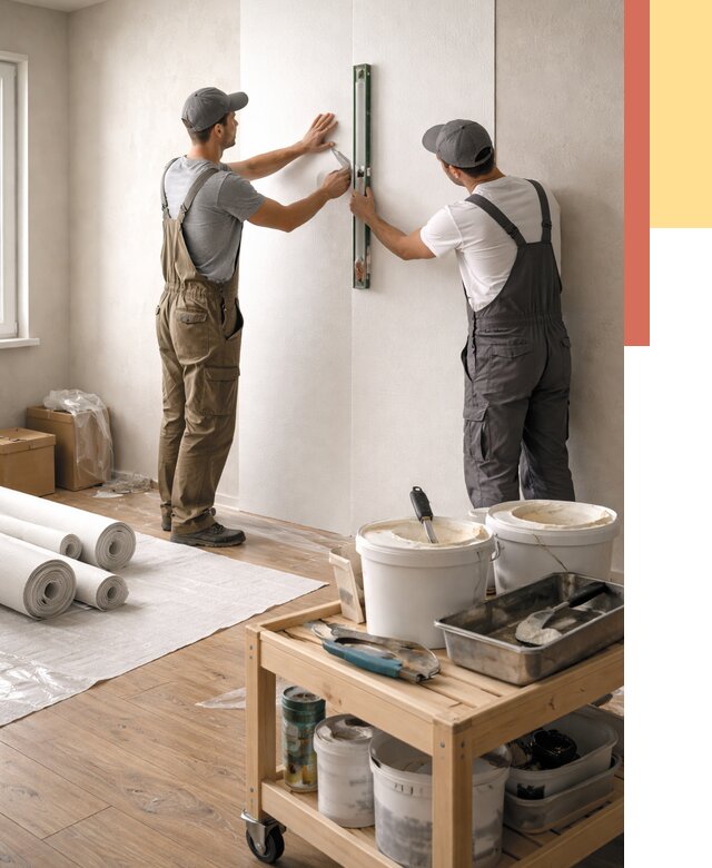 Поклейка стеклообоев в Канске от 7104 руб. за м2 — быстро и недорого | ОТДЕЛОЧНИК-Кнс