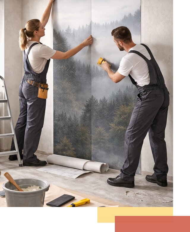 Поклейка фотообоев профессионально в Канске под ключ