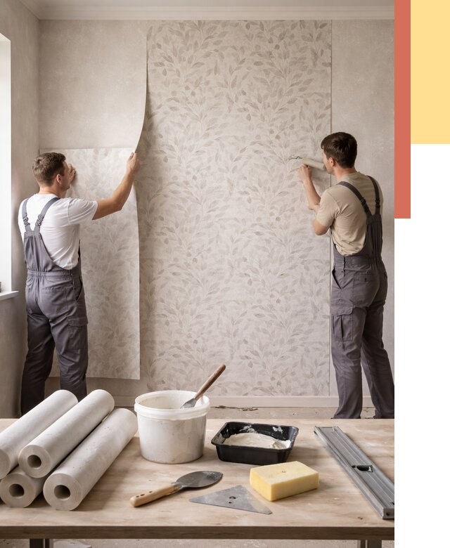 Поклейка обоев с подбором рисунка в Канске от 3825 руб. | ОТДЕЛОЧНИК-Кнс - быстро и недорого