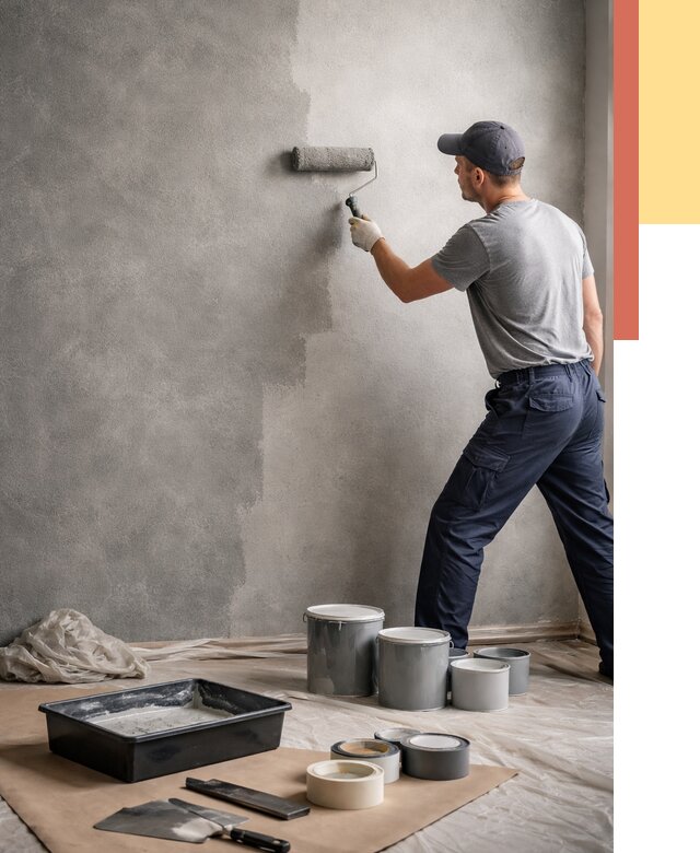 Покраска стен под бетон в Канске от 710 руб. за м2 — быстро и недорого | ОТДЕЛОЧНИК-Кнс