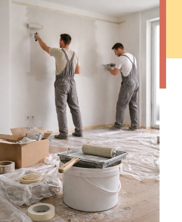 Покраска стен в квартире в Канске от 2732 руб/м2 — быстро и недорого | ОТДЕЛОЧНИК-Кнс