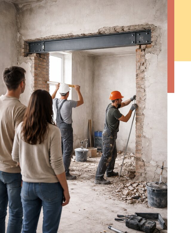 Усиление проема в стене в Канске от 10383 руб. — усиление дверного проема металлоконструкцией | ОТДЕЛОЧНИК-Кнс