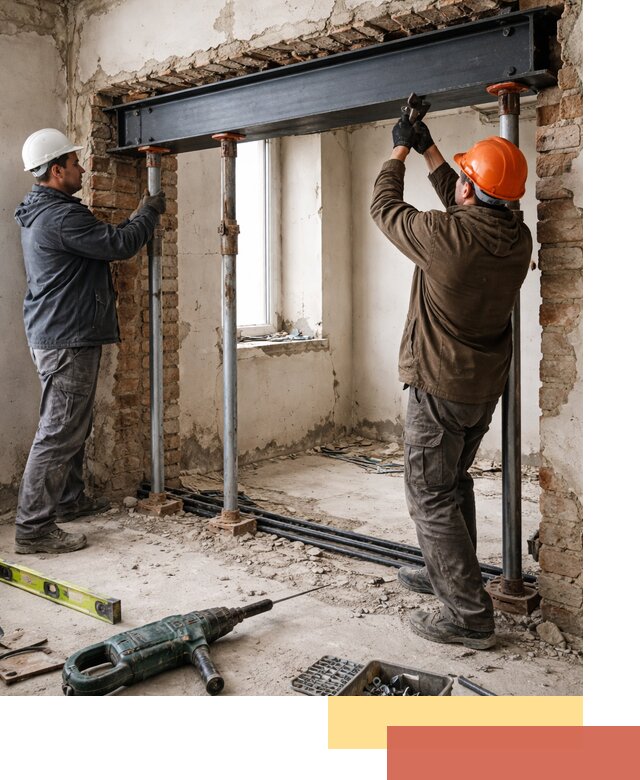 Усиление проема в стене в Канске для расширения и безопасности