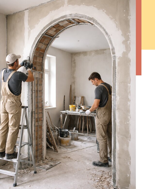 Устройство арочного проема в Канске от 10383 руб. под ключ — быстро и недорого | ОТДЕЛОЧНИК-Кнс