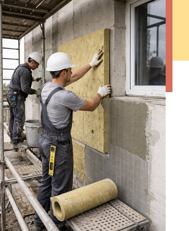 Утепление стен в Канске от 4699 руб. под ключ — быстро и недорого | ОТДЕЛОЧНИК-Кнс