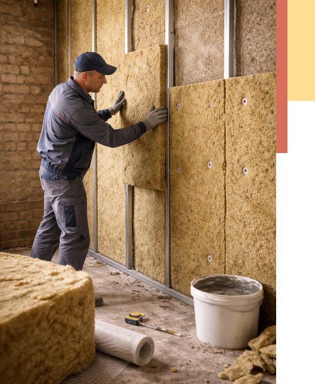 Утепление стен минватой в Канске от 1475 руб./м2 — недорого и быстро | ОТДЕЛОЧНИК-Кнс