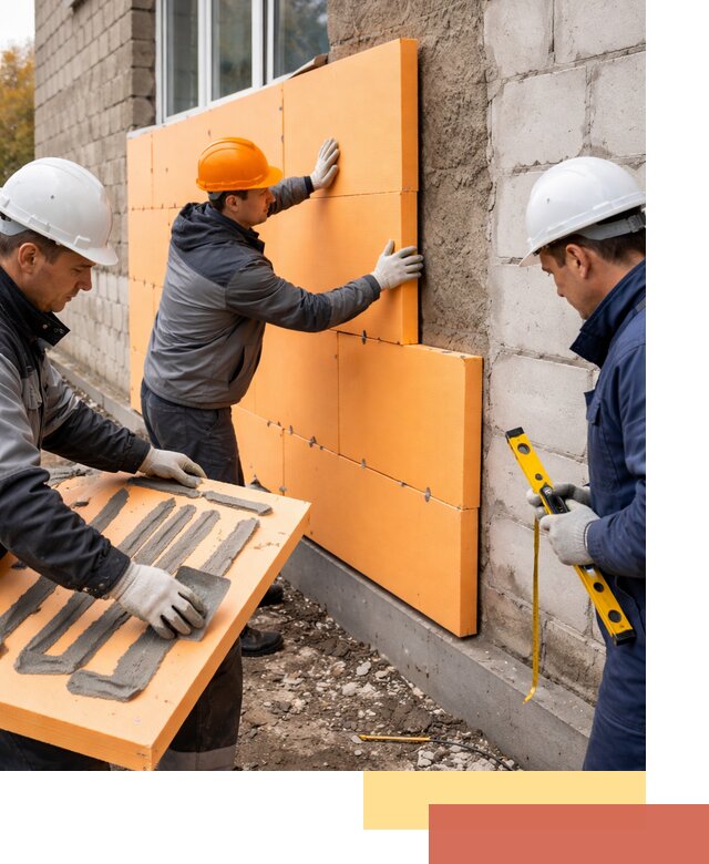 Утепление фасада пеноплексом под ключ в Канске