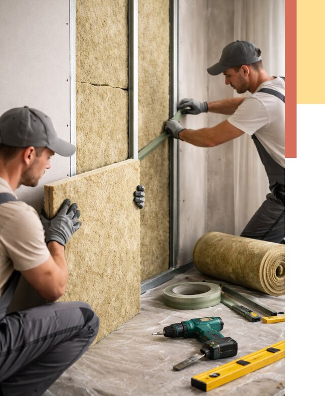 Шумоизоляция стен в Канске под ключ от 2022 руб. | ОТДЕЛОЧНИК-Кнс