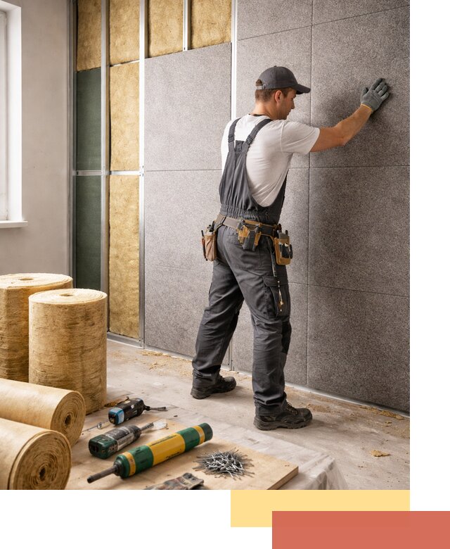 Профессиональная шумоизоляция стен в Канске для квартиры и офиса