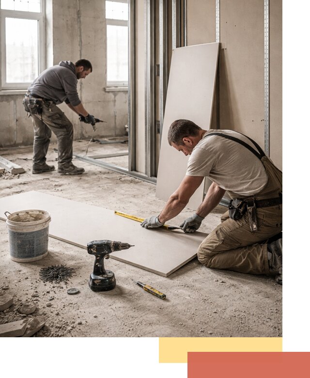 Кладка перегородок из ПГП под ключ в Канске