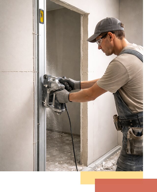 Устройство дверного проема в перегородке в Канске