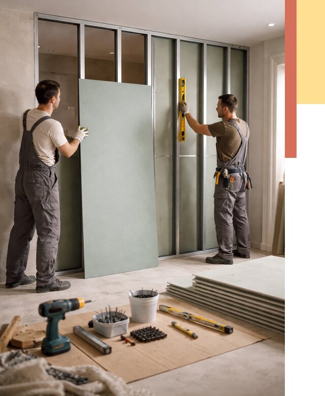 Перегородка из влагостойкого гипсокартона в Канске от 5246 руб. — монтаж под ключ | ОТДЕЛОЧНИК-Кнс