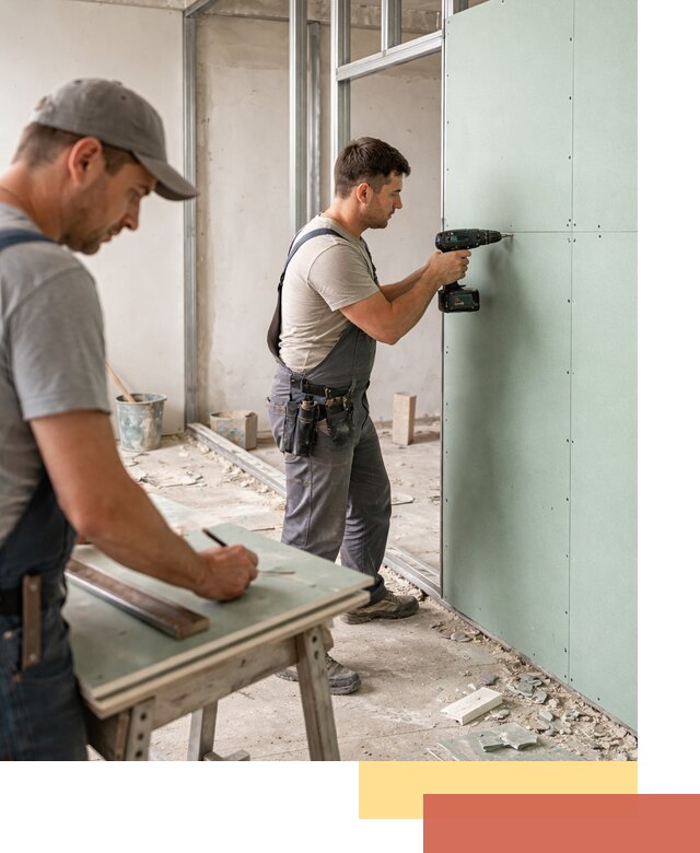 Перегородки из влагостойкого гипсокартона под ключ в Канске