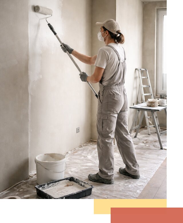 Покраска перегородок из гипсокартона в Канске качественно и недорого