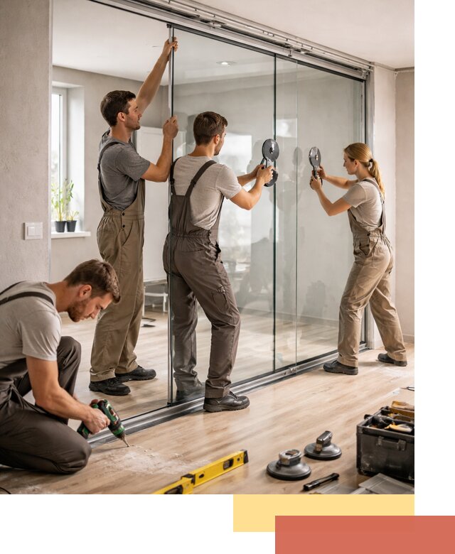 Изготовление стеклянных перегородок на заказ в Канске