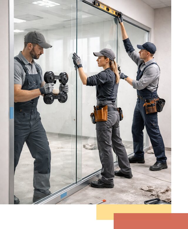 Профессиональный монтаж стеклянных перегородок в Канске