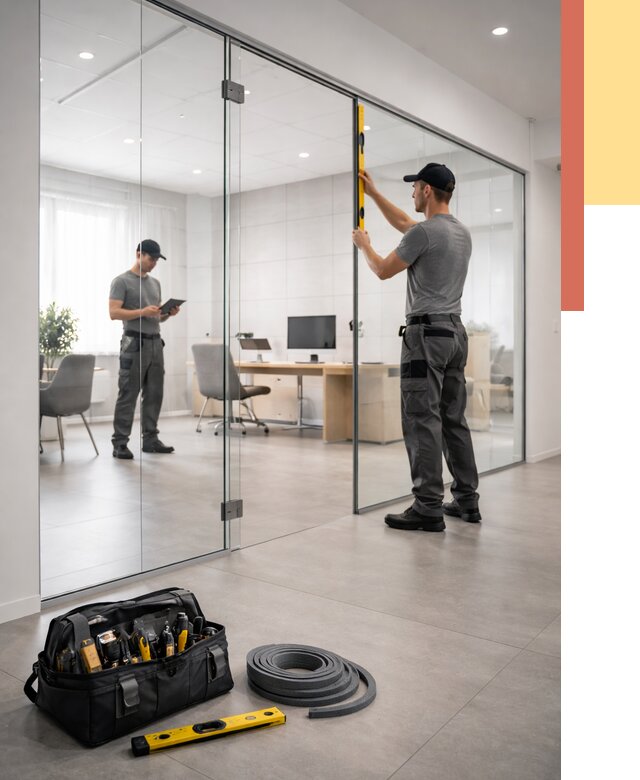 Цельностеклянные перегородки под ключ в Канске от 10383 руб. — монтаж и цены | ОТДЕЛОЧНИК-Кнс