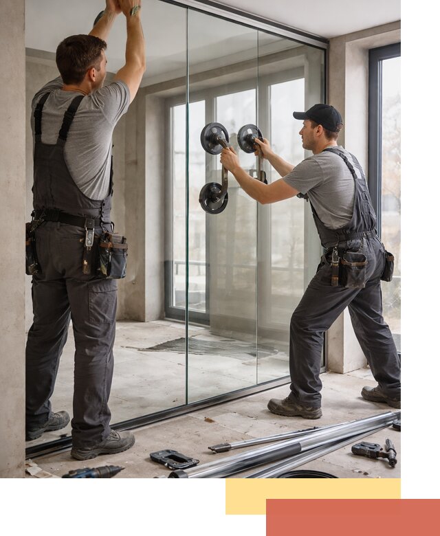 Цельностеклянные перегородки под ключ в Канске