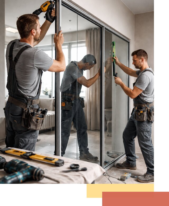 Каркасные стеклянные перегородки под ключ в Канске