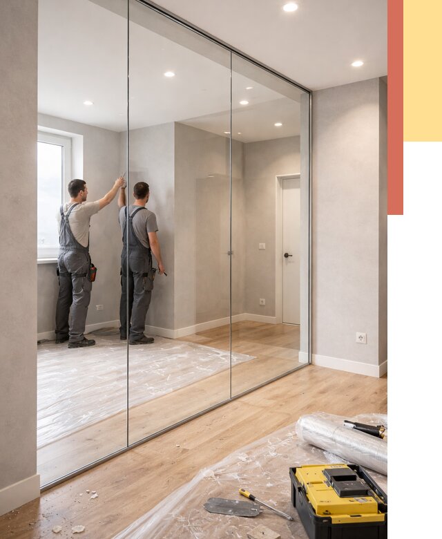 Безрамные стеклянные перегородки в Канске — монтаж от 10383 руб. | ОТДЕЛОЧНИК-Кнс