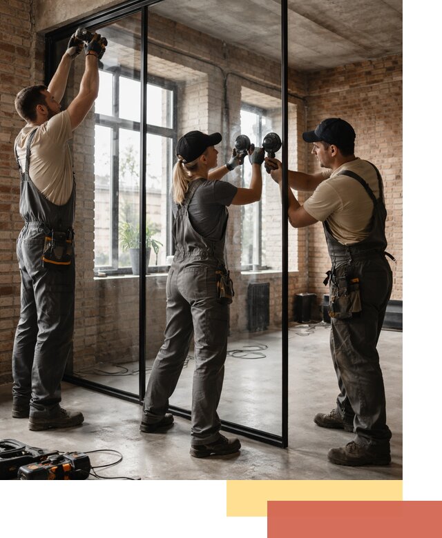 Стеклянные перегородки лофт — изготовление и монтаж в Канске