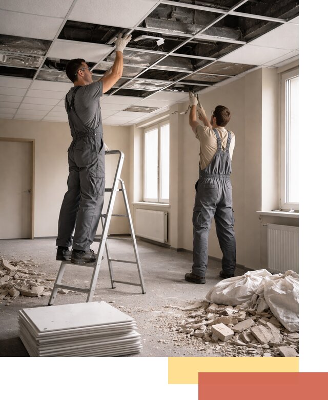 Демонтаж потолков Армстронг профессионально в Канске