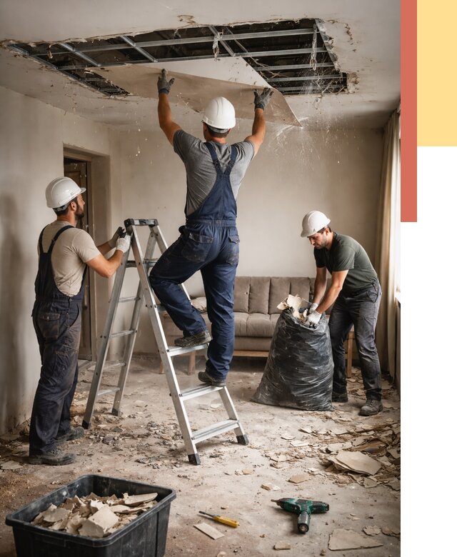 Демонтаж гипсокартонного потолка в Канске от 459 руб. за м2 — ОТДЕЛОЧНИК-Кнс