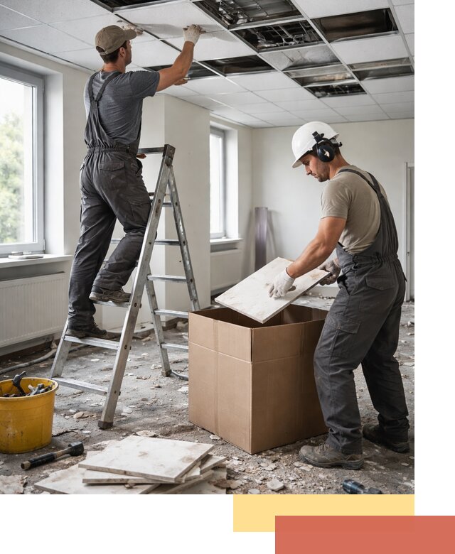 Демонтаж потолочной плитки в Канске быстро и аккуратно