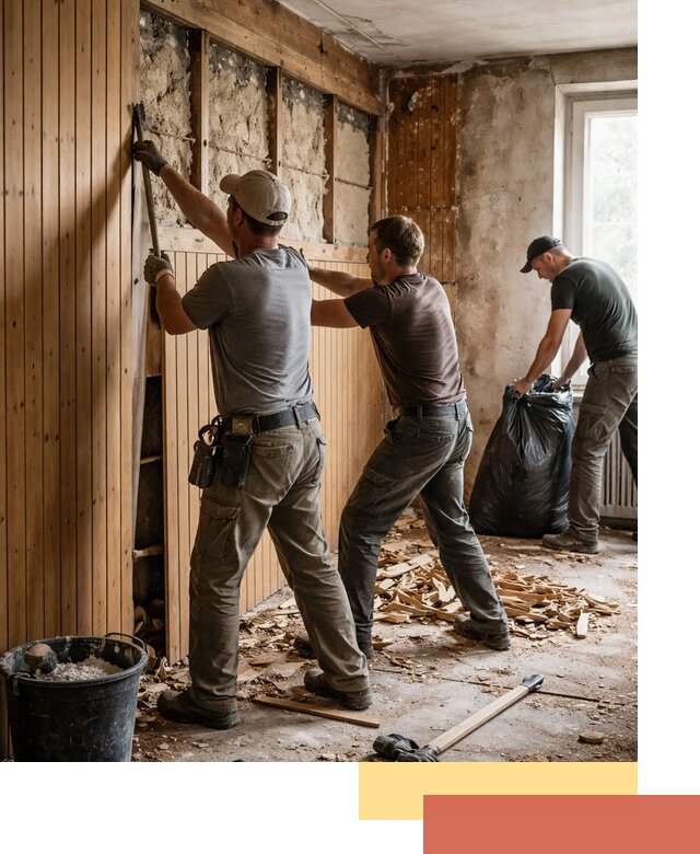 Демонтаж вагонки и вывоз материалов в Канске