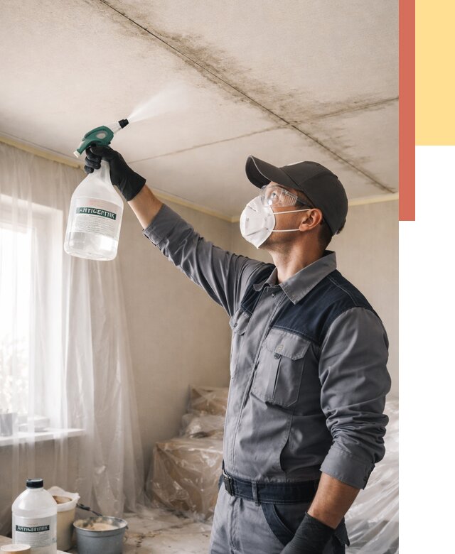 Антисептическая обработка потолка в Канске от 2732 руб. | ОТДЕЛОЧНИК-Кнс