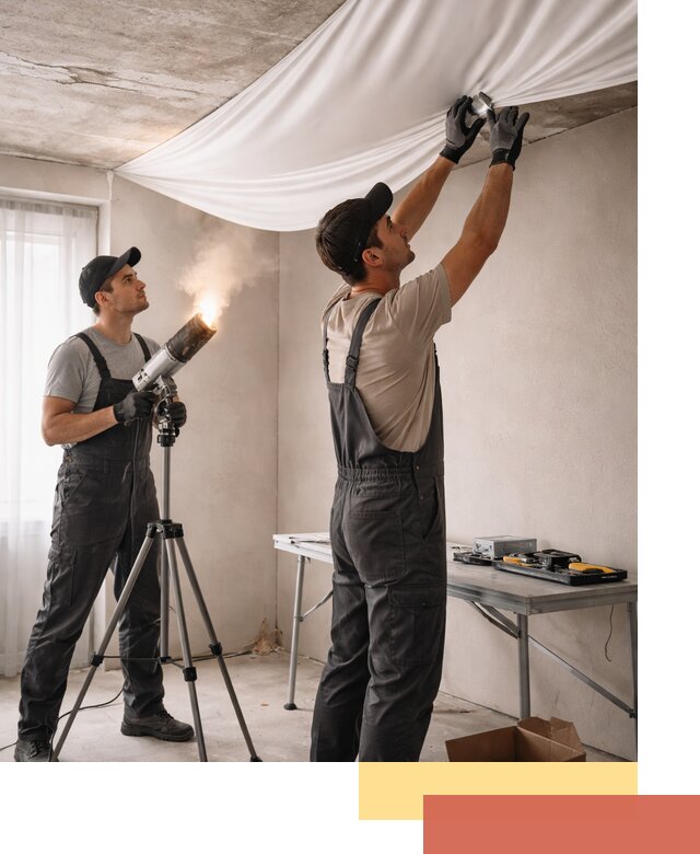 Установка натяжного потолка под ключ в Канске